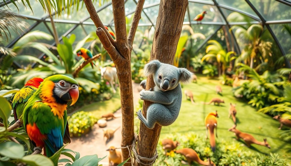Australian wildlife at Cairns Wildlife Dome Australian wildlife at Cairns Wildlife Dome