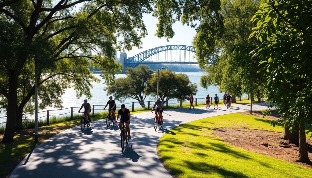 Brisbane River Loop cycling path Brisbane River Loop cycling path