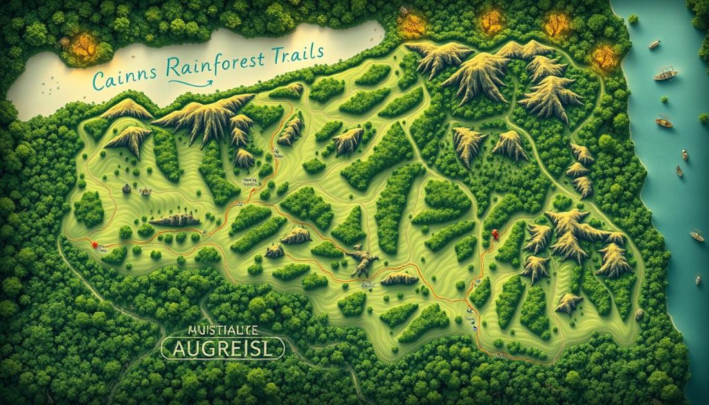 Cairns Rainforest Trails Map Cairns Rainforest Trails Map