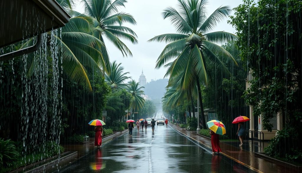 Cairns rainfall during wet season Cairns rainfall during wet season