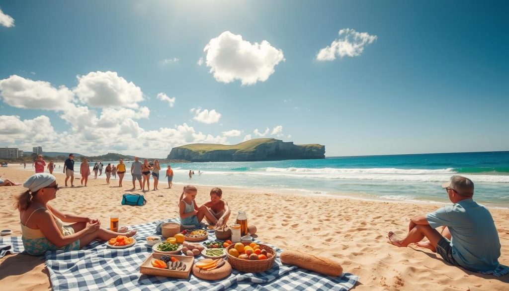 Coolangatta beach picnic Coolangatta beach picnic