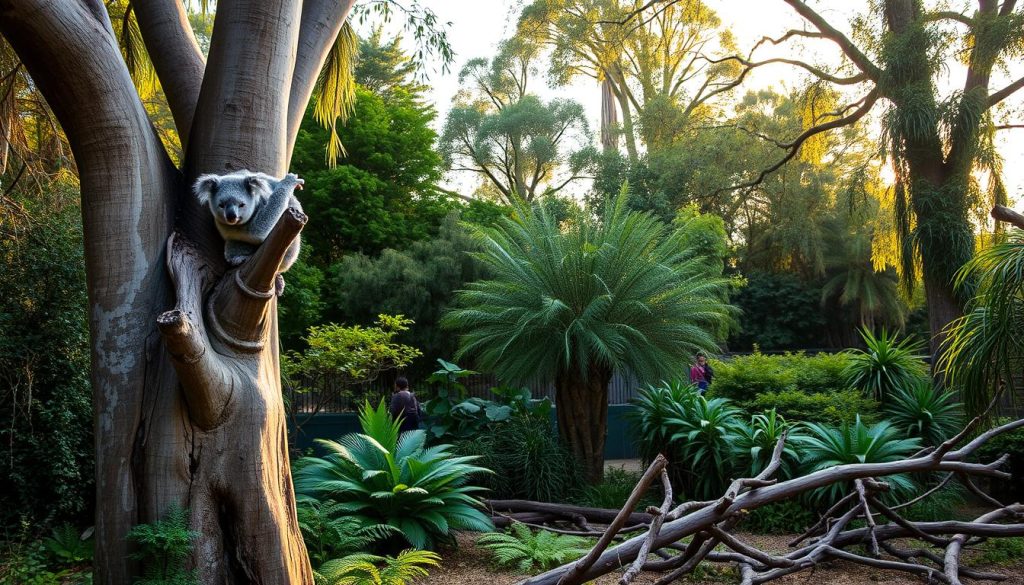 David Fleay Wildlife Park koala habitat David Fleay Wildlife Park koala habitat