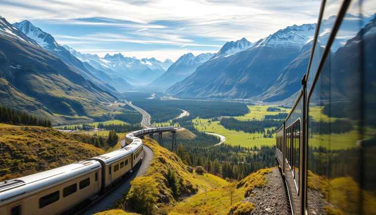 How can you take the TranzAlpine train from Christchurch?