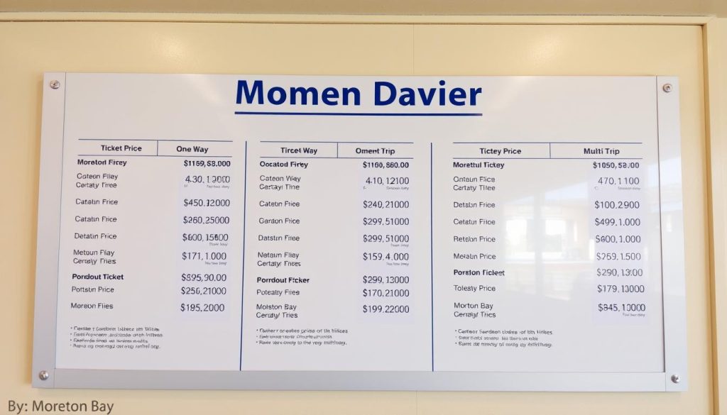 Moreton Bay ferry ticket pricing Moreton Bay ferry ticket pricing