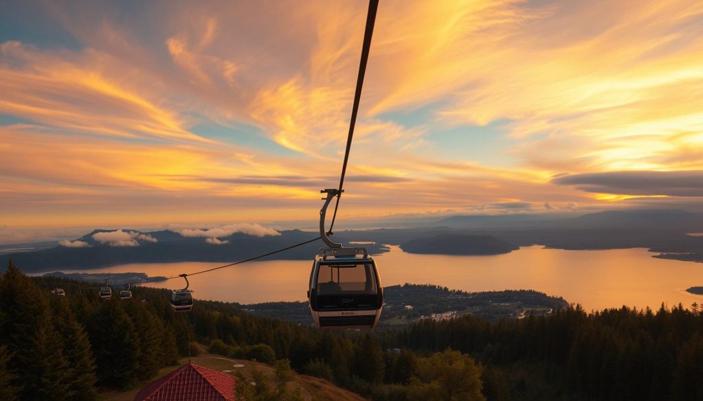 Rotorua Gondola at sunset Rotorua Gondola at sunset