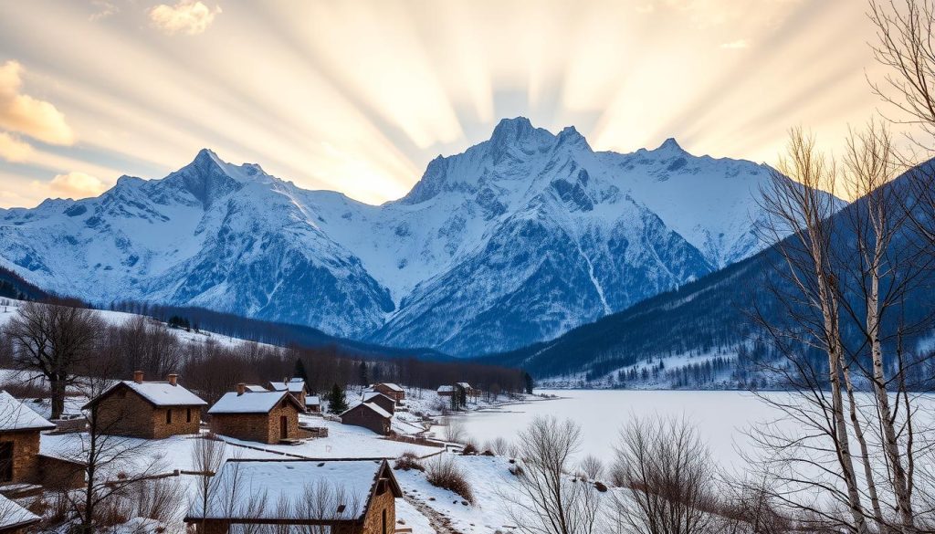 Svaneti Georgia winter landscape Svaneti Georgia winter landscape
