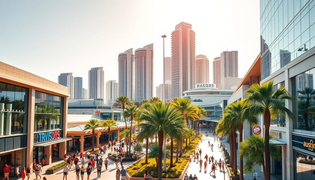 The Oasis and Australia Fair shopping hubs The Oasis and Australia Fair shopping hubs