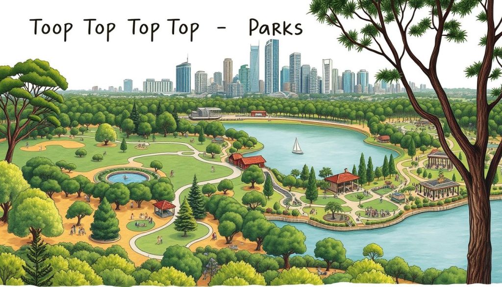 Top parks in Brisbane map Top parks in Brisbane map