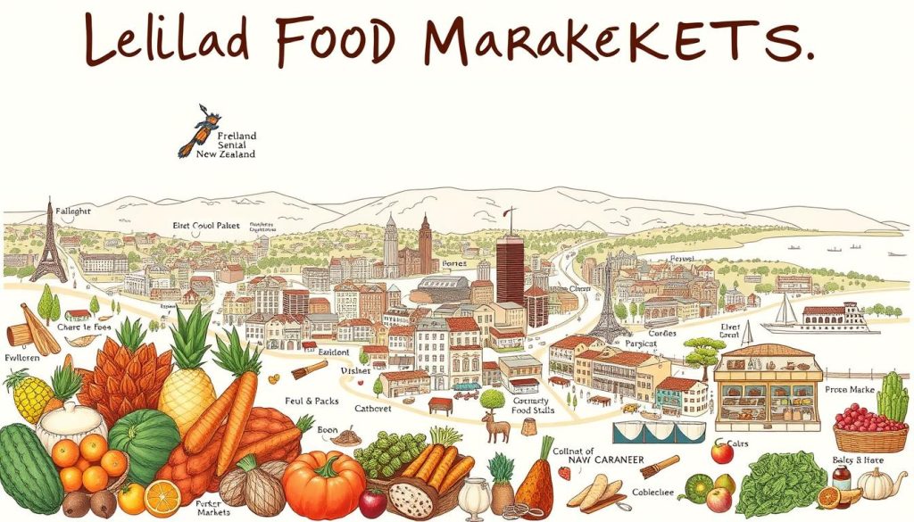 Wellington food markets map Wellington food markets map