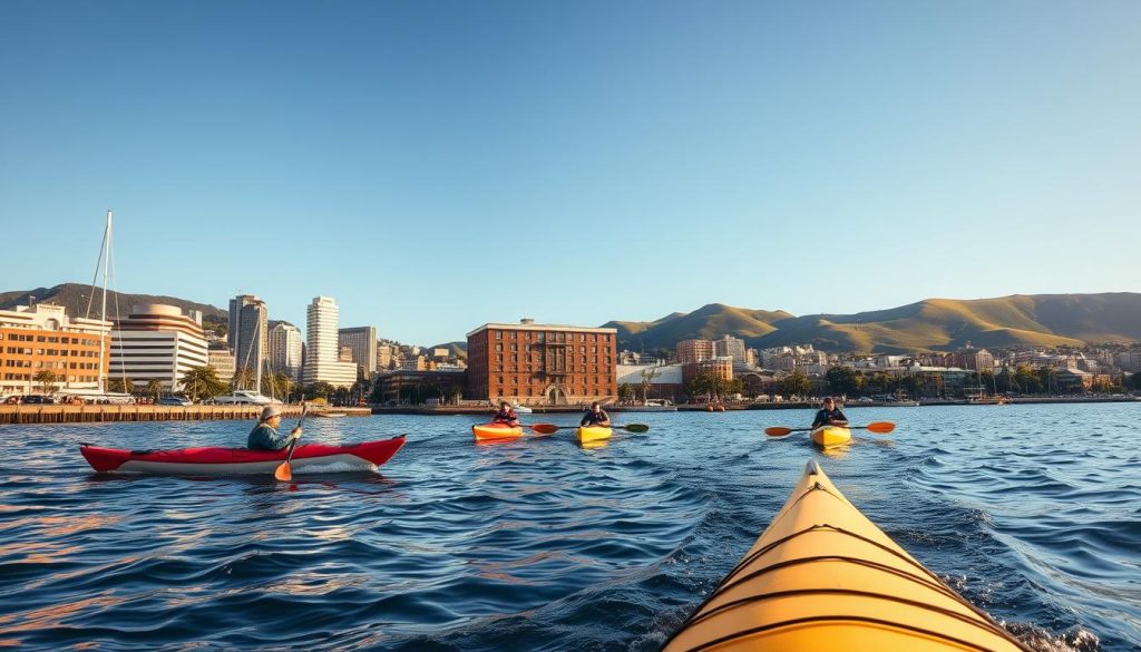 Wellington waterfront kayaking Wellington waterfront kayaking