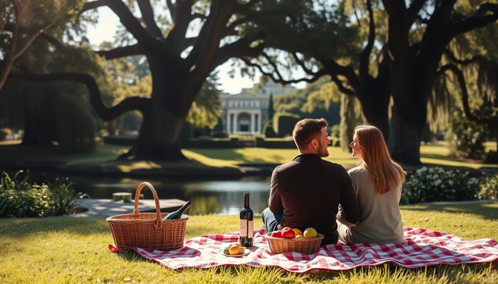 couple having a picnic in Hagley Park couple having a picnic in Hagley Park