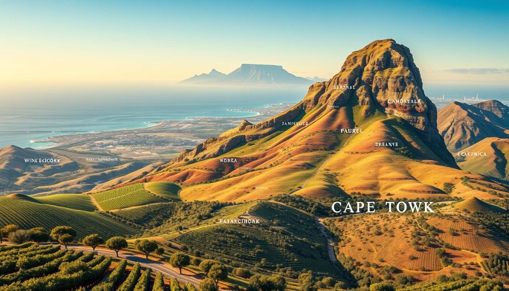 Cape Town wine regions map Cape Town wine regions map