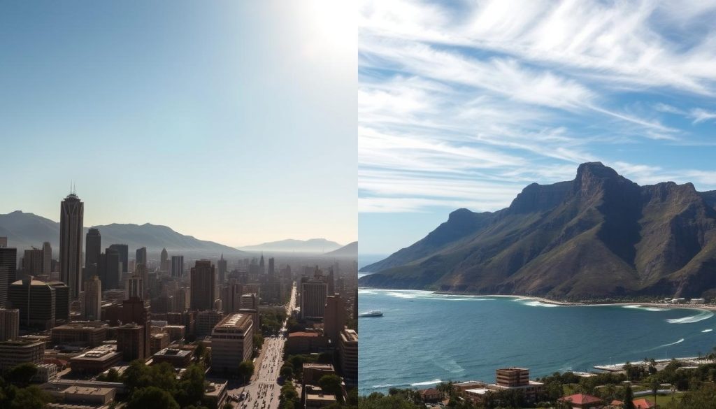 Climate comparison between Johannesburg and Cape Town Climate comparison between Johannesburg and Cape Town