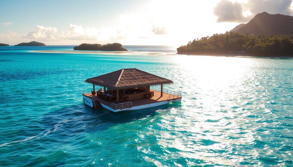Cloud9 floating bar in Mamanuca Islands Cloud9 floating bar in Mamanuca Islands
