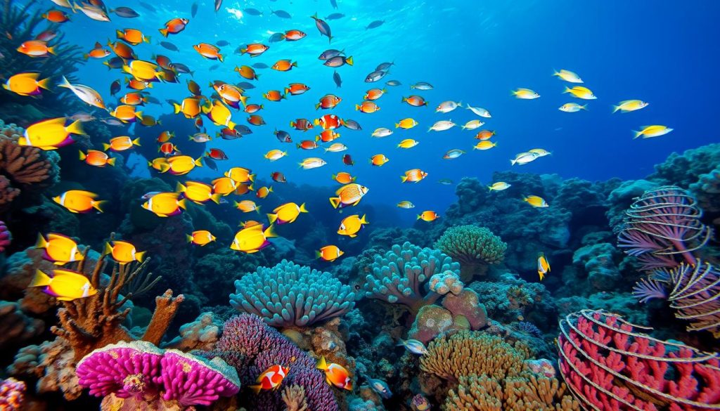 Colorful Reef Fish and Corals in Suva Colorful Reef Fish and Corals in Suva