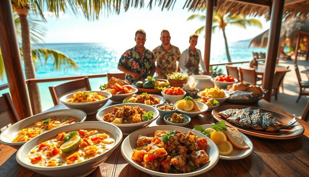 Fijian cuisine on Denarau Island Fijian cuisine on Denarau Island