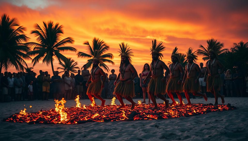Fijian fire walking ceremony Fijian fire walking ceremony