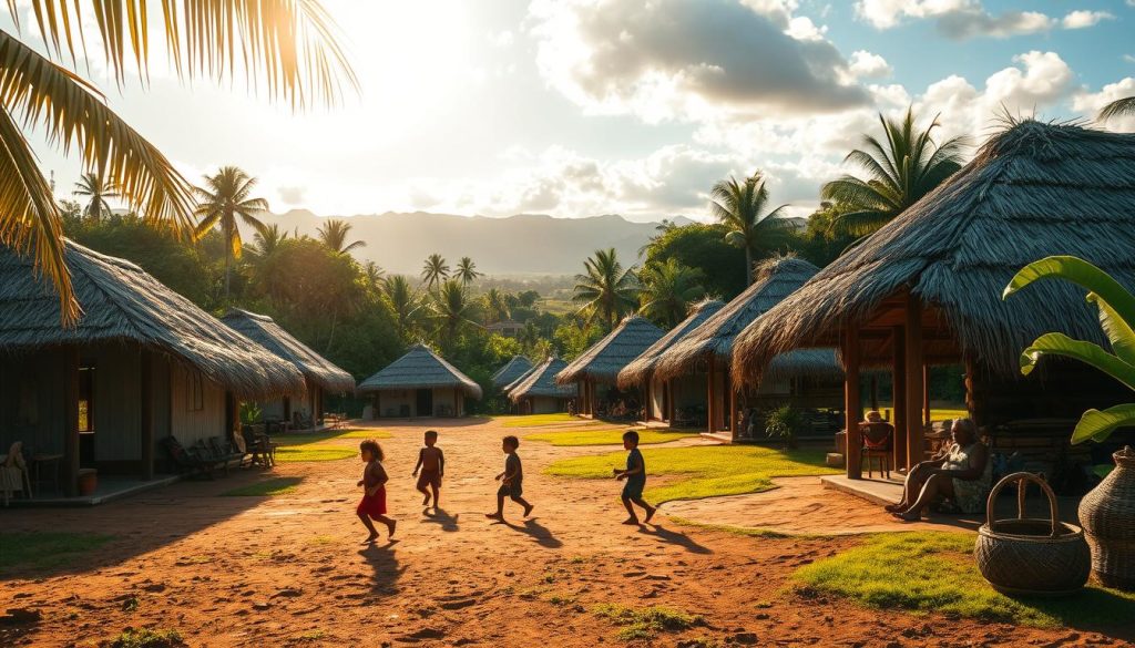 Fijian village near Nadi Fijian village near Nadi