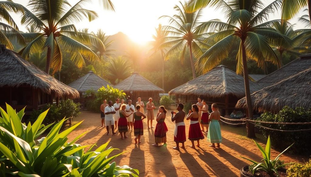 Fijian village welcome ceremony Fijian village welcome ceremony