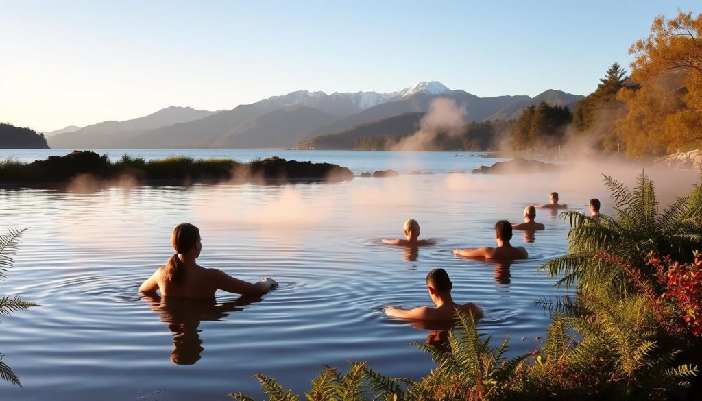 Lake Tarawera hot pools experience Lake Tarawera hot pools experience
