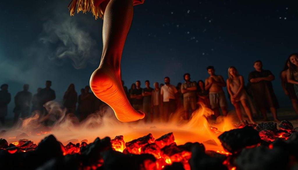 Leidenfrost effect in fire walking Leidenfrost effect in fire walking
