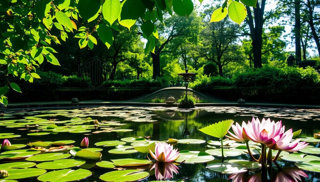 Lily Pond at Garden of the Sleeping Giant Lily Pond at Garden of the Sleeping Giant