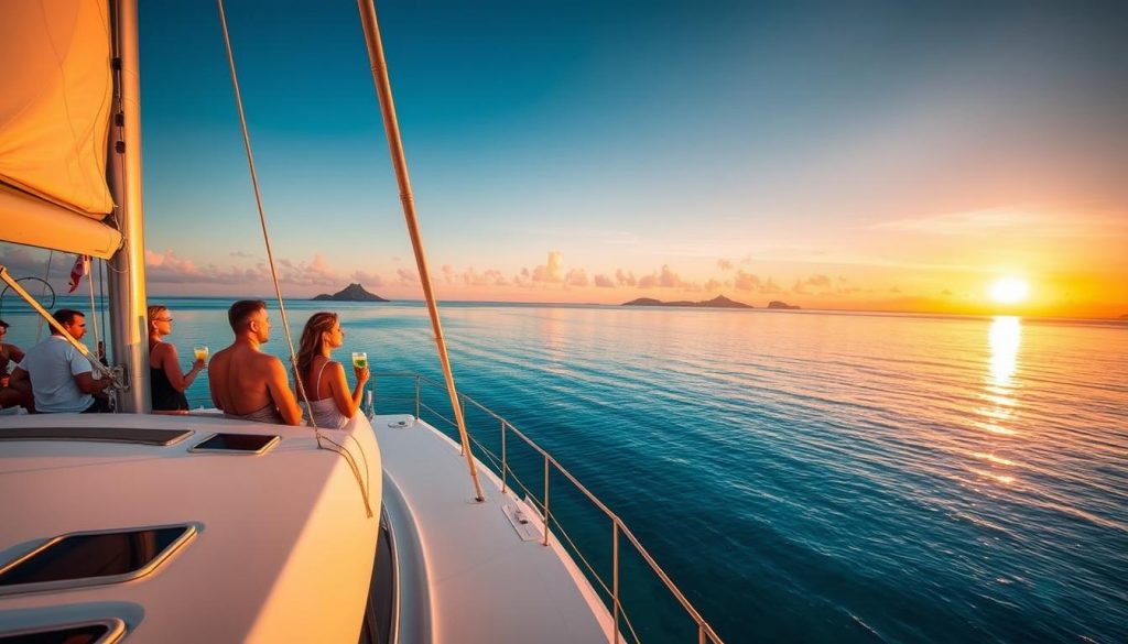Mamanuca Islands sunset catamaran cruise Mamanuca Islands sunset catamaran cruise