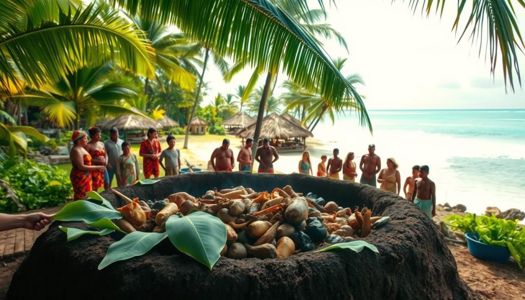 Traditional Fijian Lovo Feast Traditional Fijian Lovo Feast
