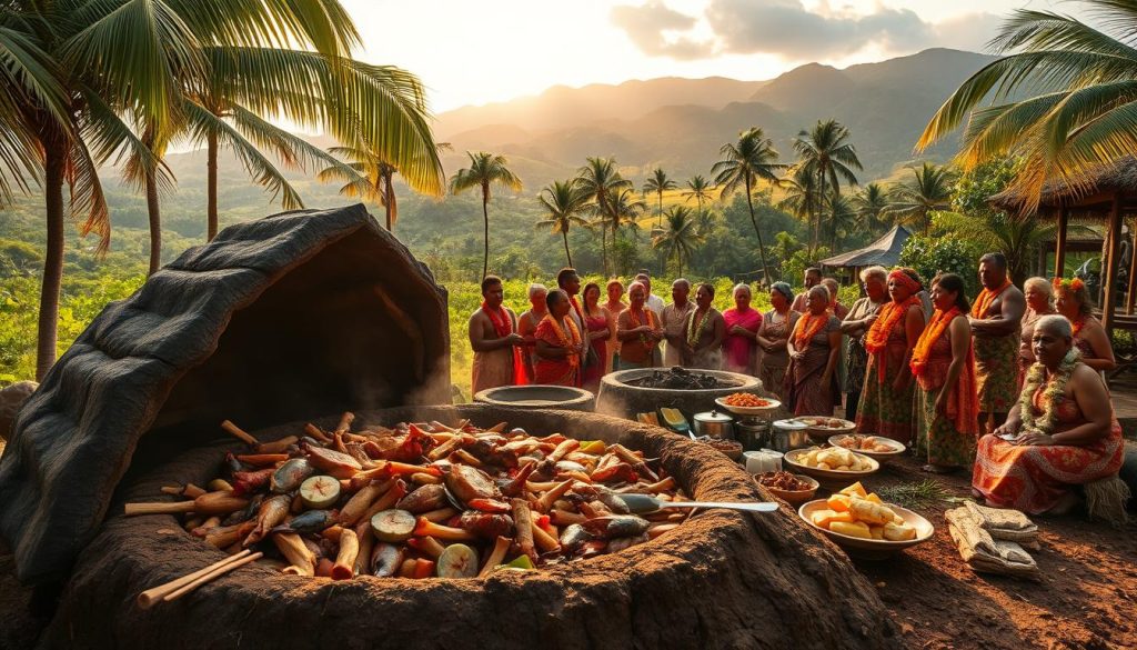 Traditional Fijian Lovo feast Traditional Fijian Lovo feast