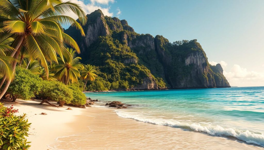 Tropical island landscape Tropical island landscape