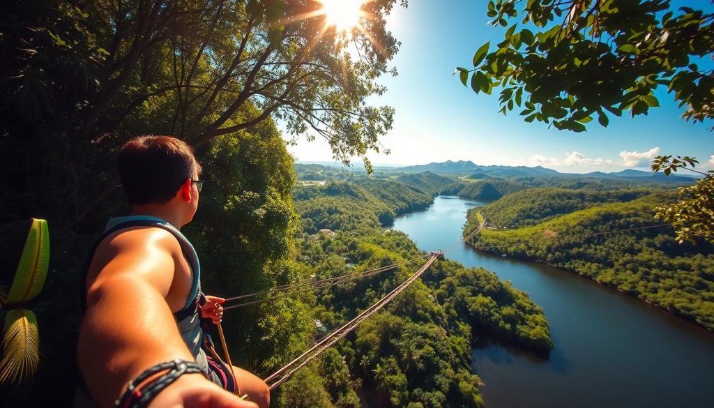 Zip-lining adventure in Fiji Zip-lining adventure in Fiji