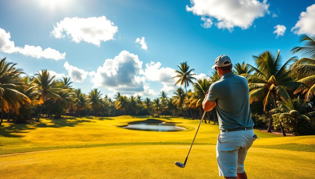 golfing in tropical conditions golfing in tropical conditions