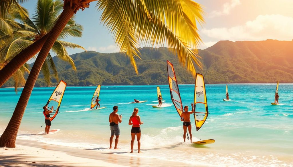 kitesurfing and windsurfing lessons Fiji kitesurfing and windsurfing lessons Fiji