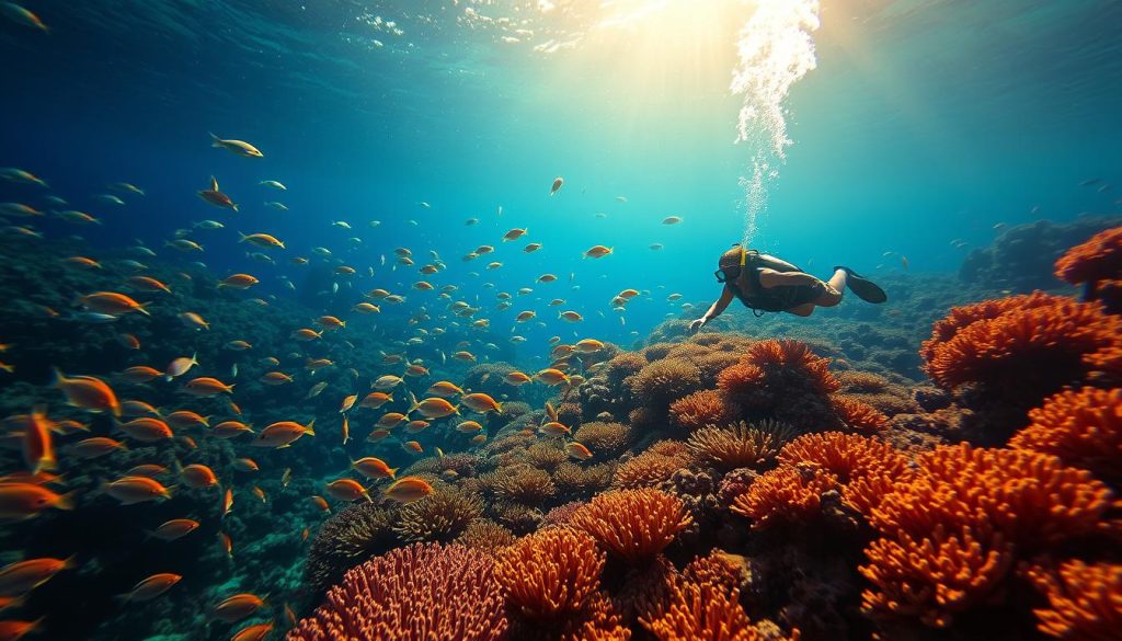 snorkeling in Tokoriki Island coral gardens snorkeling in Tokoriki Island coral gardens