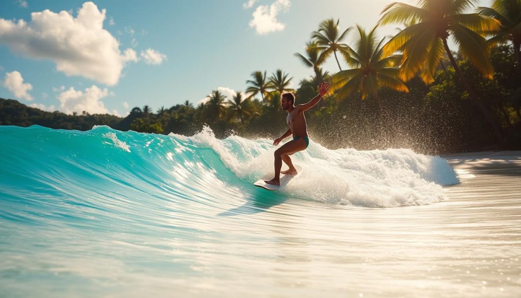surfing near Denarau Island surfing near Denarau Island