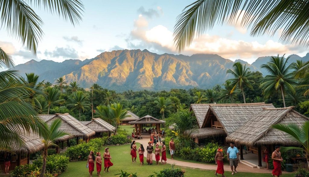 traditional Fijian village traditional Fijian village