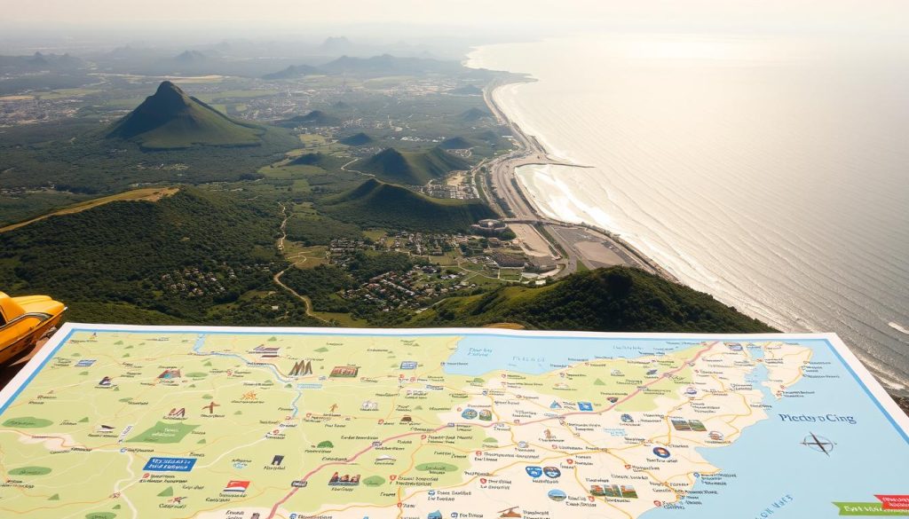 Durban day trip map Durban day trip map