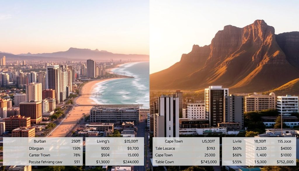 Durban vs Cape Town living costs comparison Durban vs Cape Town living costs comparison