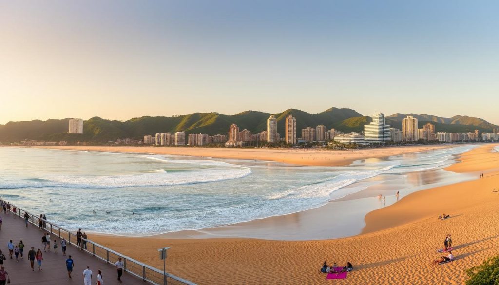 Durban's Golden Mile coastline Durban's Golden Mile coastline