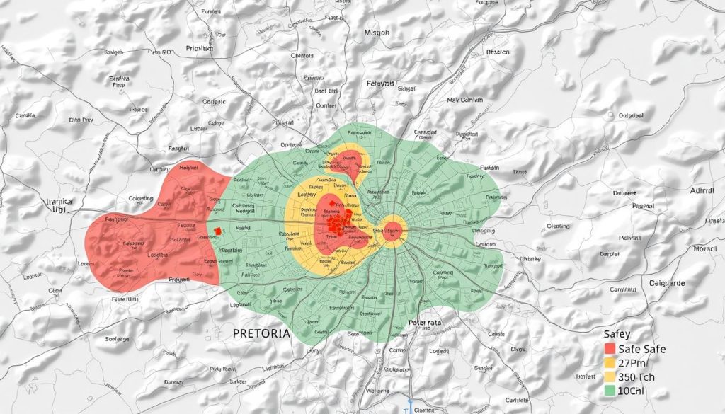 Pretoria safety map Pretoria safety map
