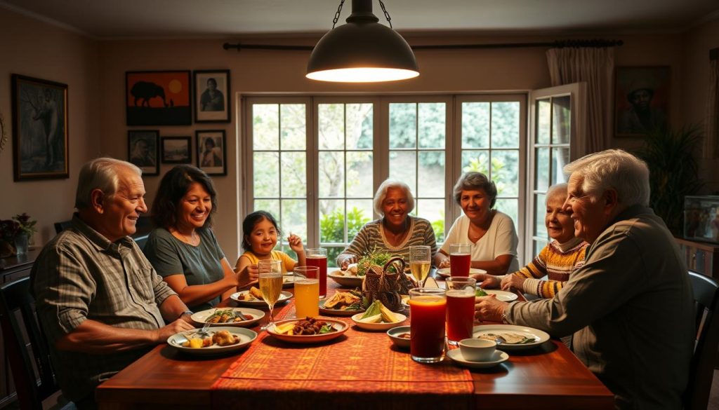 South Africa family dining South Africa family dining