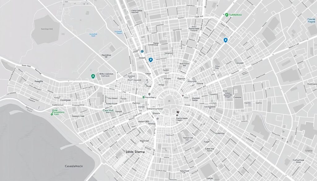 Casablanca city center map Casablanca city center map