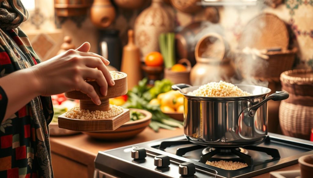 Couscous preparation Couscous preparation
