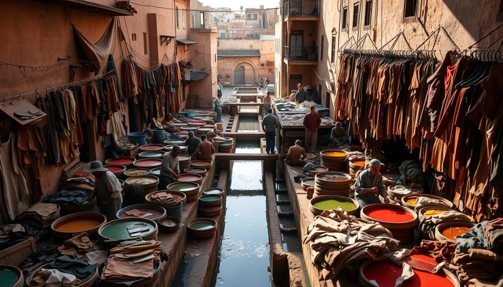 Fes leather tannery tour Fes leather tannery tour