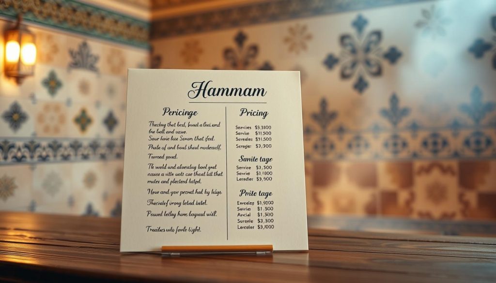 Hammam pricing guide Hammam pricing guide