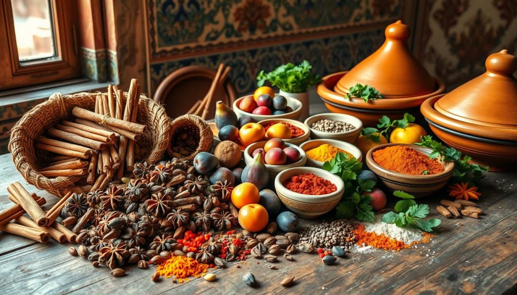 Moroccan spices and ingredients Moroccan spices and ingredients