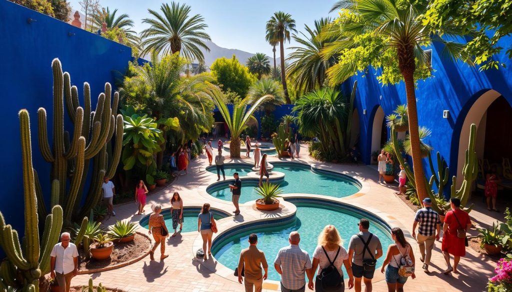 visiting Jardin Majorelle during peak season visiting Jardin Majorelle during peak season