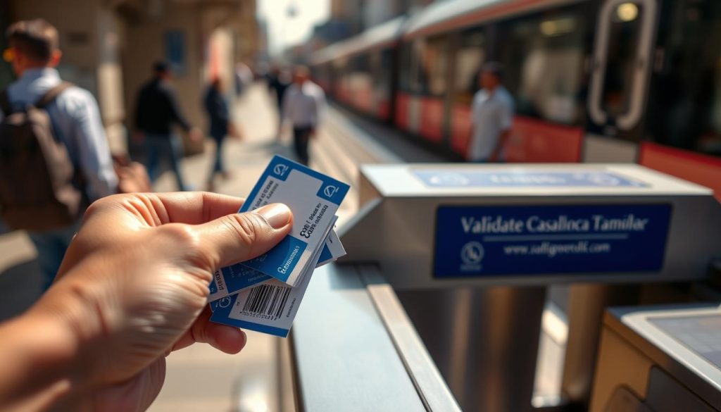 Casablanca tram tickets validation Casablanca tram tickets validation