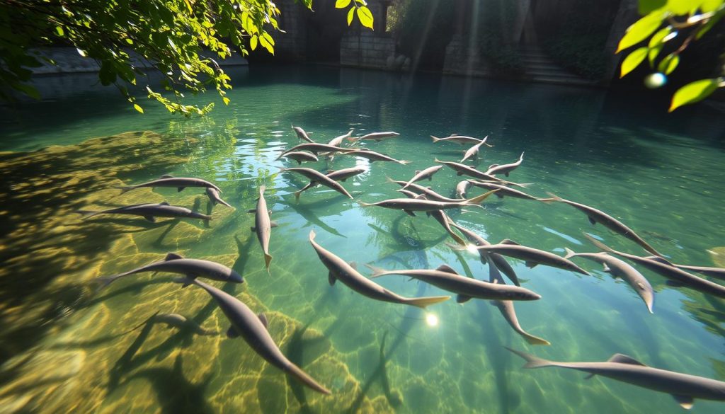 Chellah Necropolis sacred eels Chellah Necropolis sacred eels