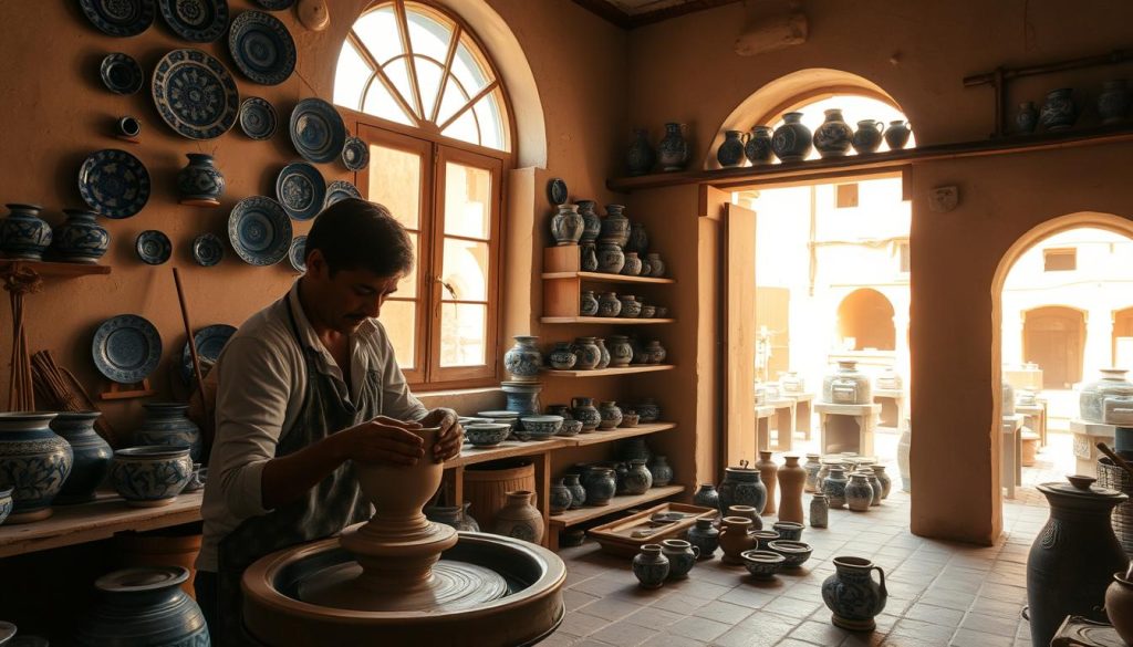 Fes blue pottery workshop Fes blue pottery workshop